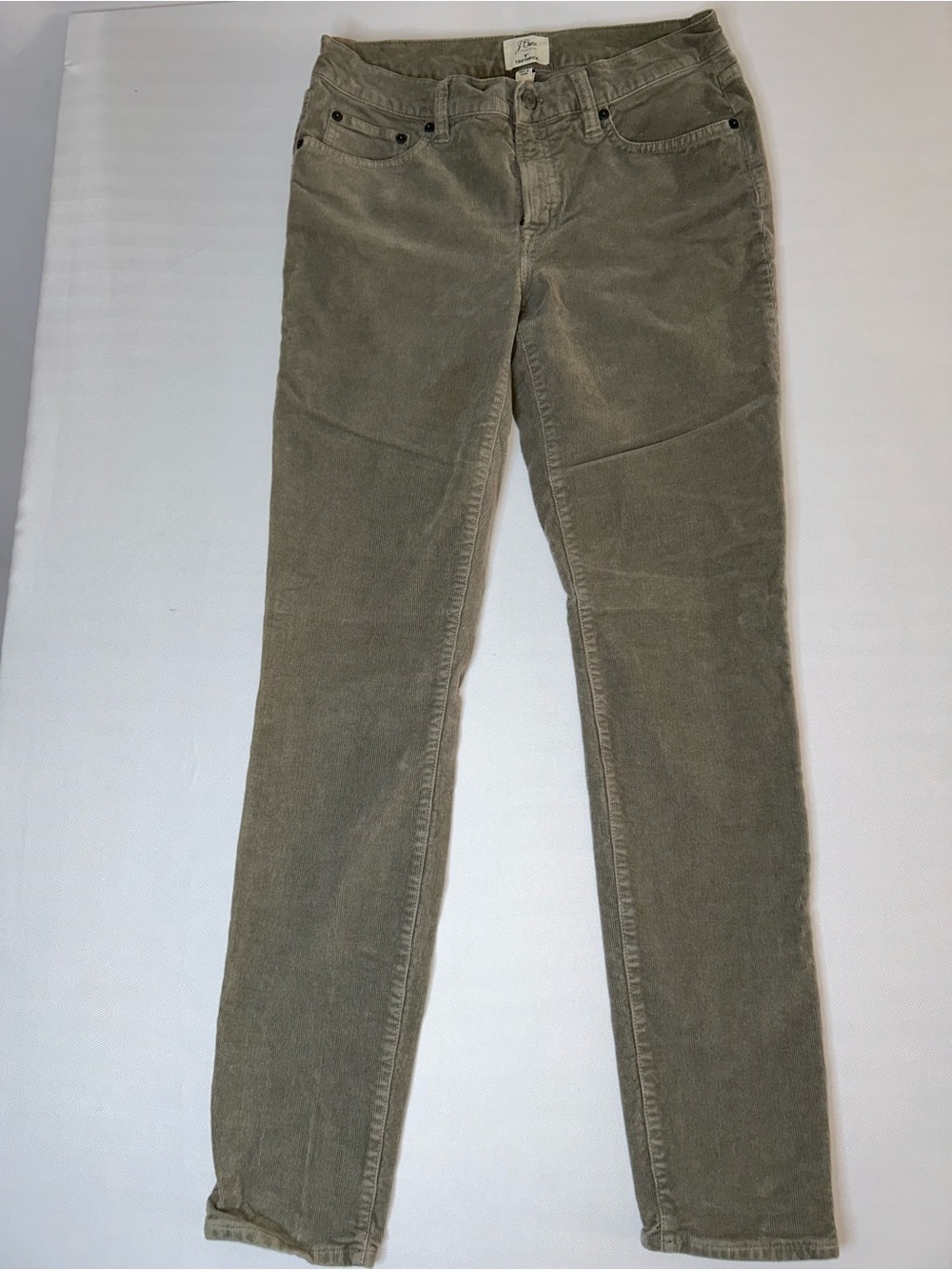 J. Crew Women’s Toothpick Corduroy Pants in Gray
